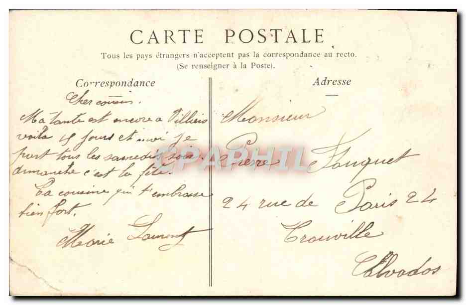 CPA Bois De Boulogne le Grand Lac — Verso