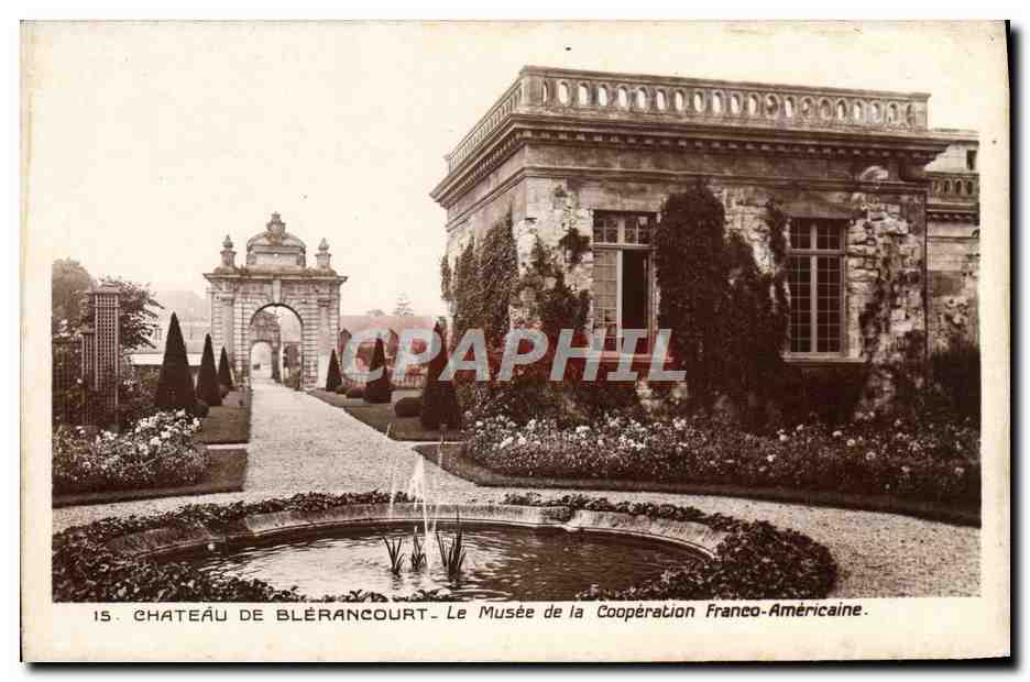CPA Chateau De Blerancourt Le musee de la cooperation Franco Americaine