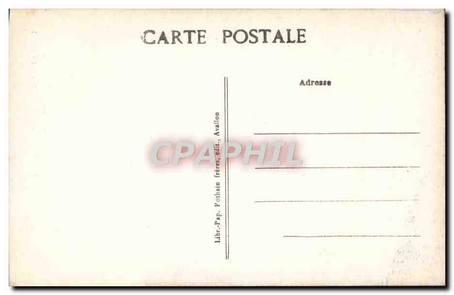 CPA Chateau De Chastellux Le chateau vu de la Cure  — Verso