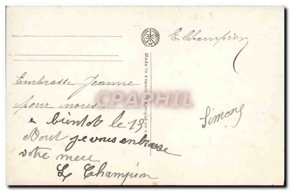 CPA Fantaisie Fleurs — Rückseite