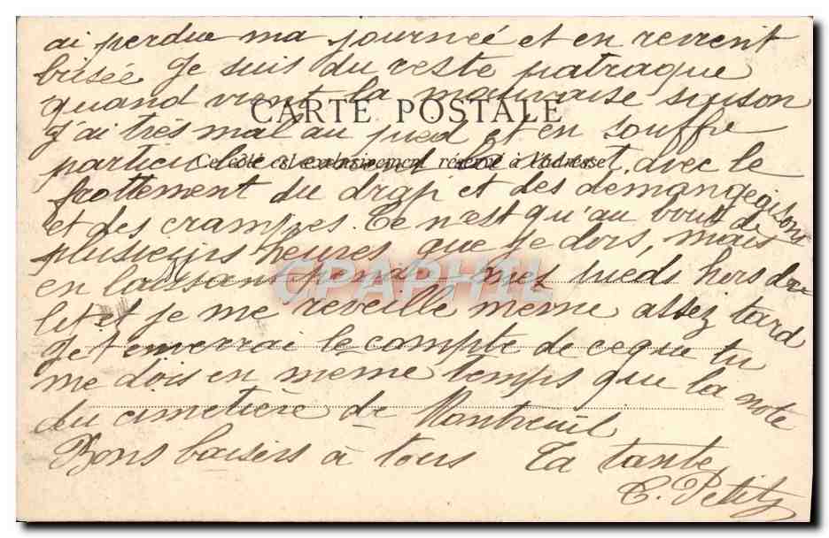 Ancienne Abbaye des Vaux de Cernay — Côté du Parc — A. BOUVIER, Impr. Édit. Locataires — Verso