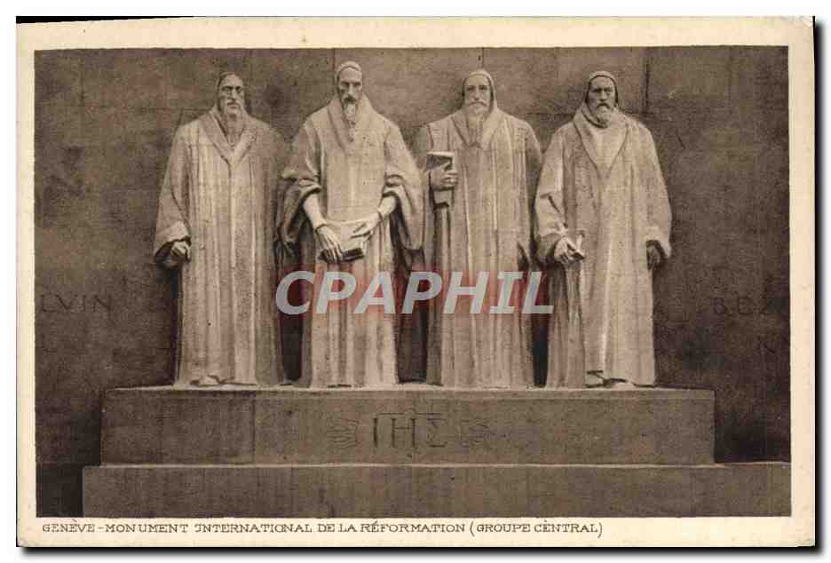 CPA Geneve Monument International De La Reformation Groupe central