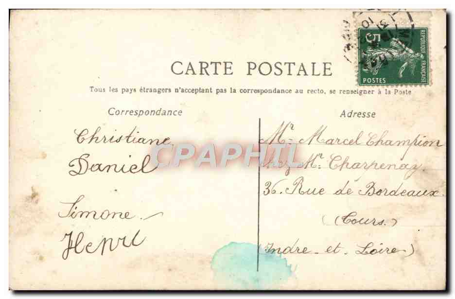 CPA Bonne Annee Enfant — Rückseite