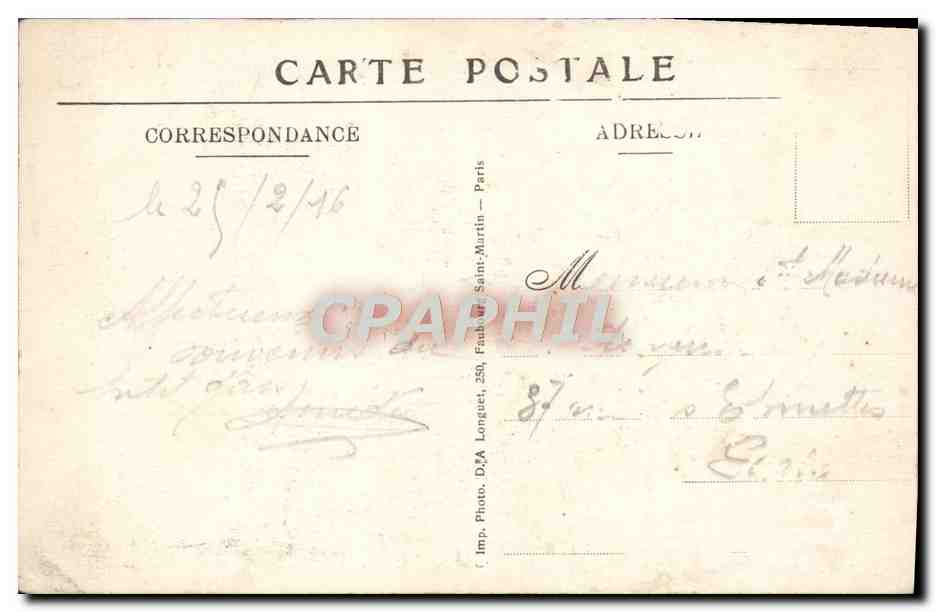 CPA Guerre Arras L'Eglise Du Faudourg Ronville Militaria apres divers bombardements — Verso