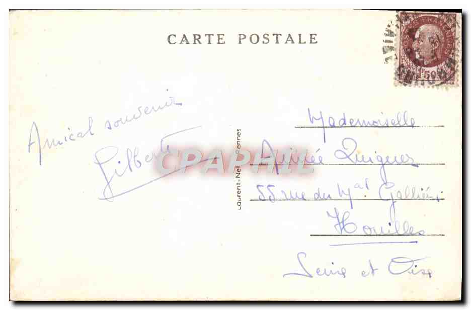 CPA Combourg Le Chateau Et I'Etang — Rückseite
