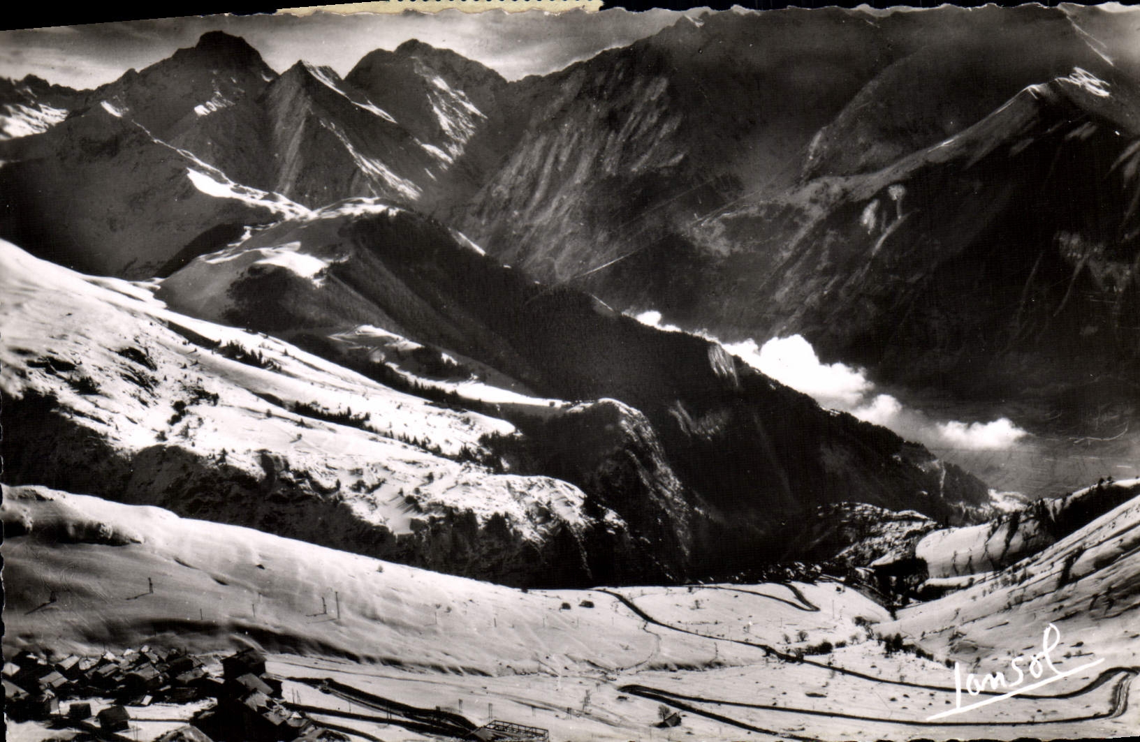 L'Alpe-d'Huez (Isère) — Vue générale sur le Massif de la Muzelle et Prégentil — Éditions FANSOL