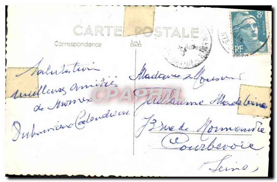 CPA Geneve Ile JJ Rousseau le Saleve  — Rückseite