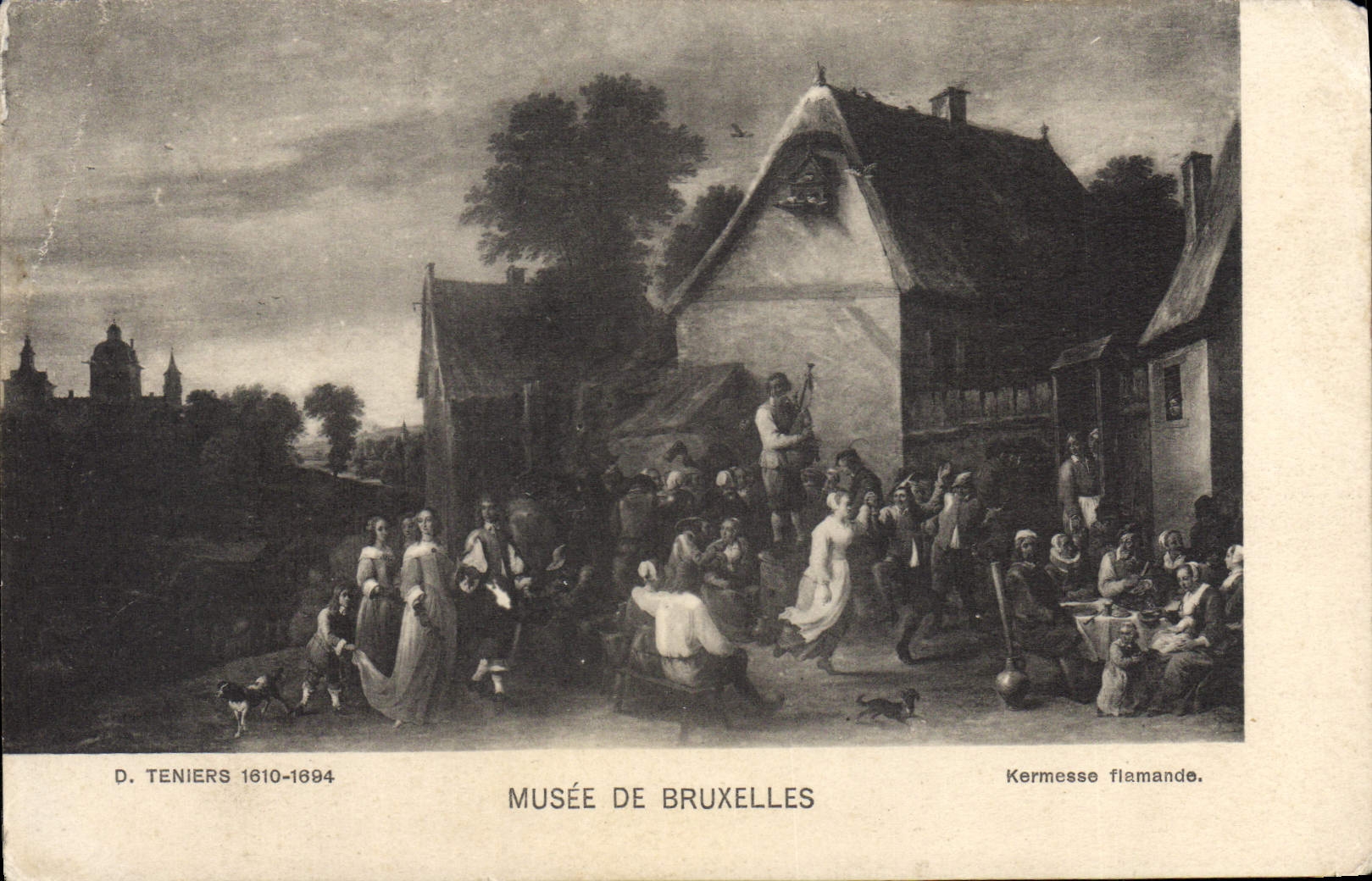 CPA Musee De BruxellesTeniers Kermesse flamande