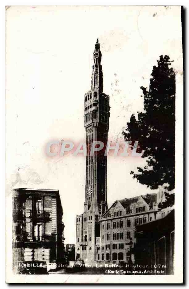 CPM Lille Hotel de ville Le beffroi 