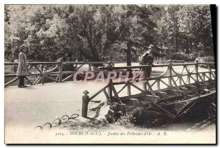CPA Tours Jardin Des Prebendes d'Oe