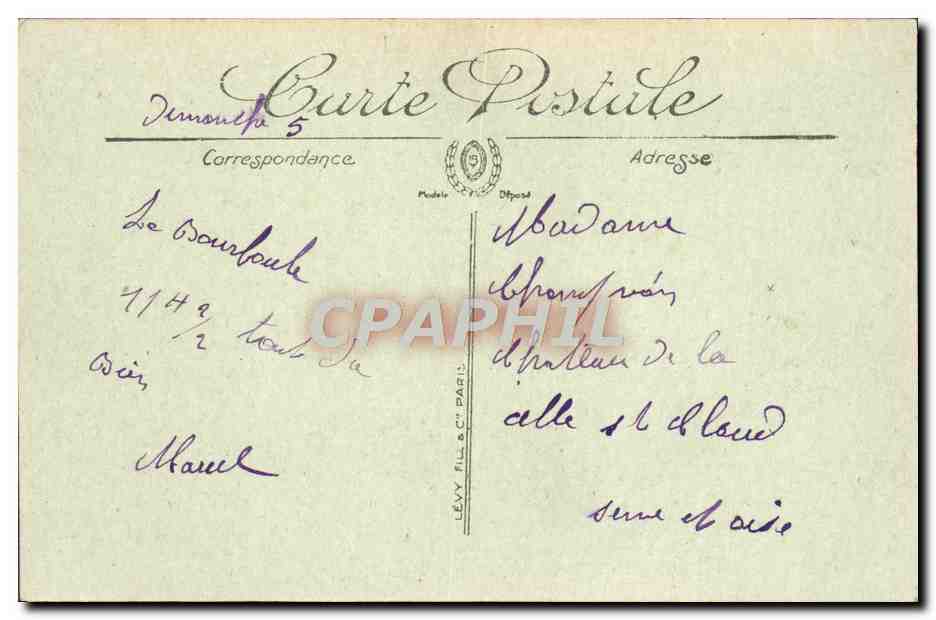 CPA La Bourboule Vue Generale Et Le Puy Gros — Rückseite