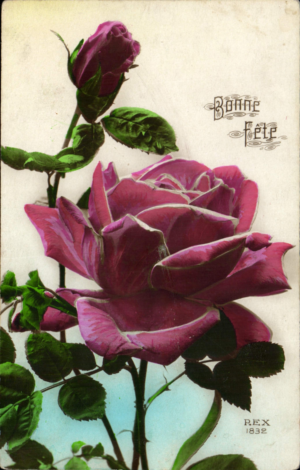 CPA Bonne Fete Fleurs - Recto