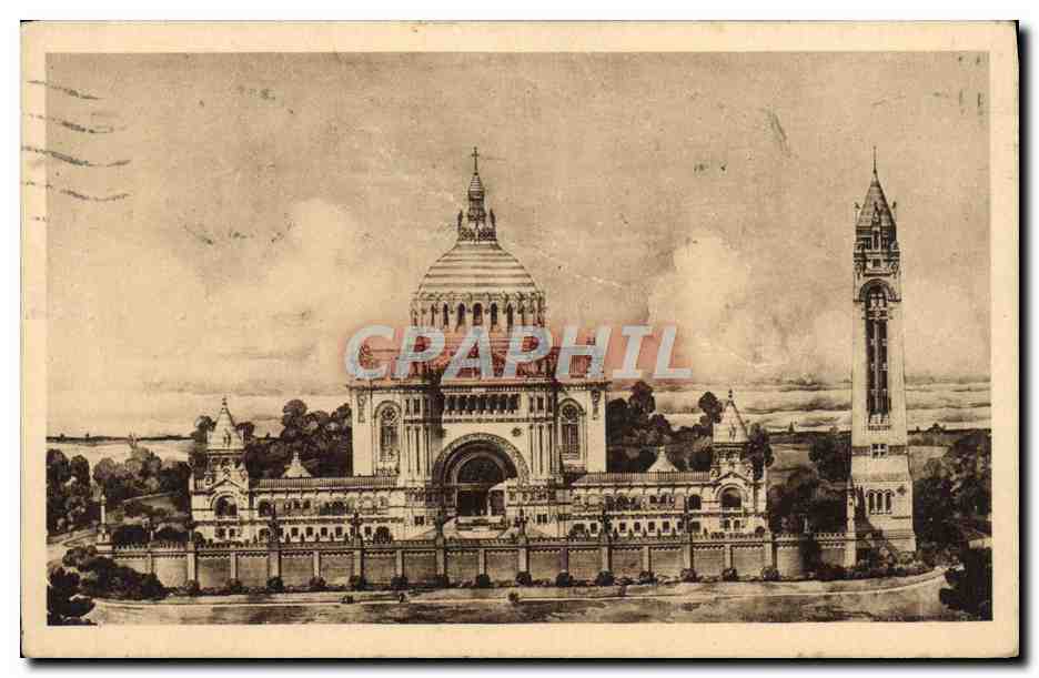 Basilique Notre-Dame du Perreux — vue générale — Édition C.B.S.T. Lisieux