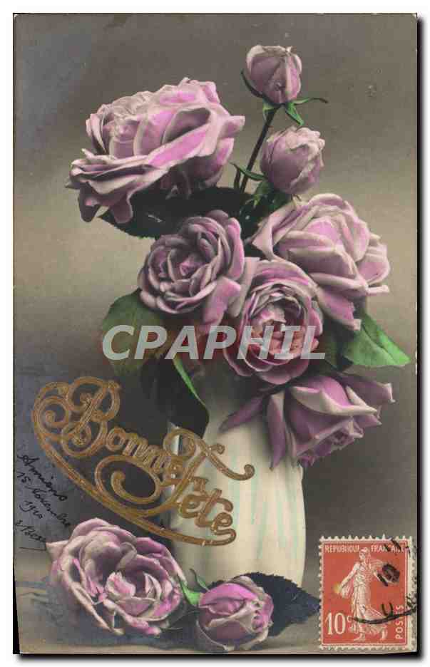 CPA Bonne Annee Fleurs