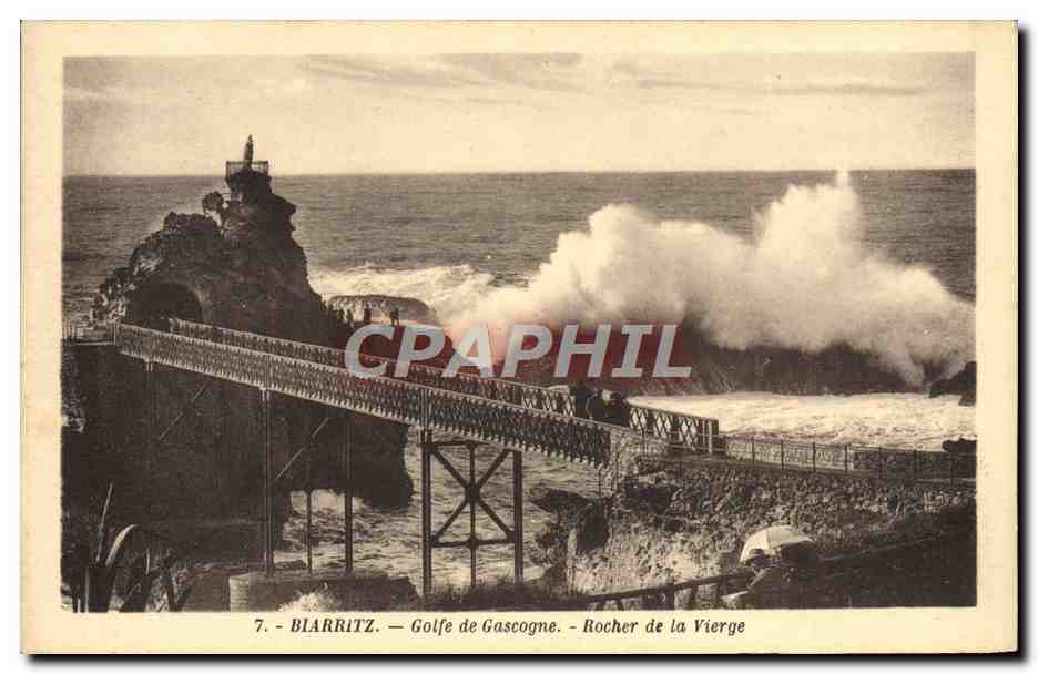 CPA Biarritz Golfe De Gascogne Rocher De La Vierge