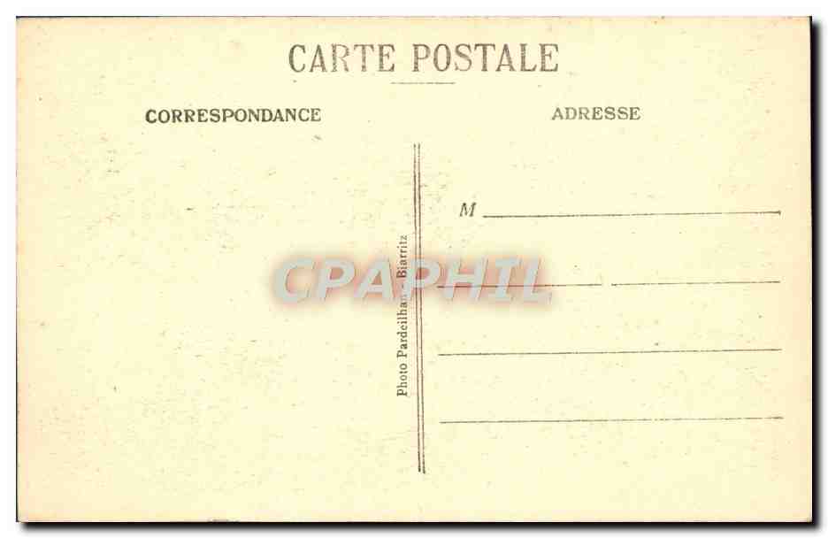 CPA Biarritz Golfe De Gascogne Rocher De La Vierge — Verso