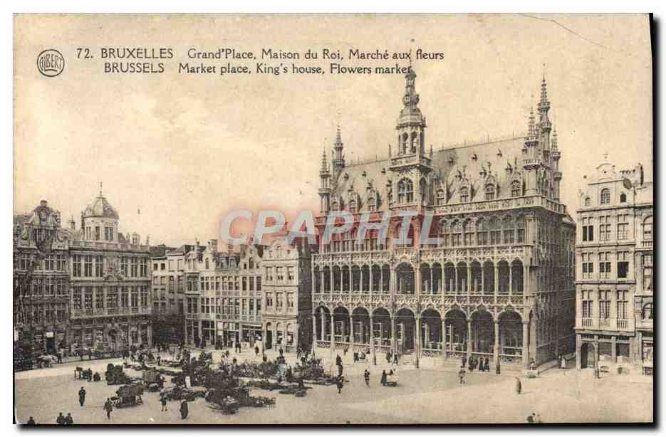 CPA Bruxelles Grand Place Maison Du Roi Marche aux fleurs