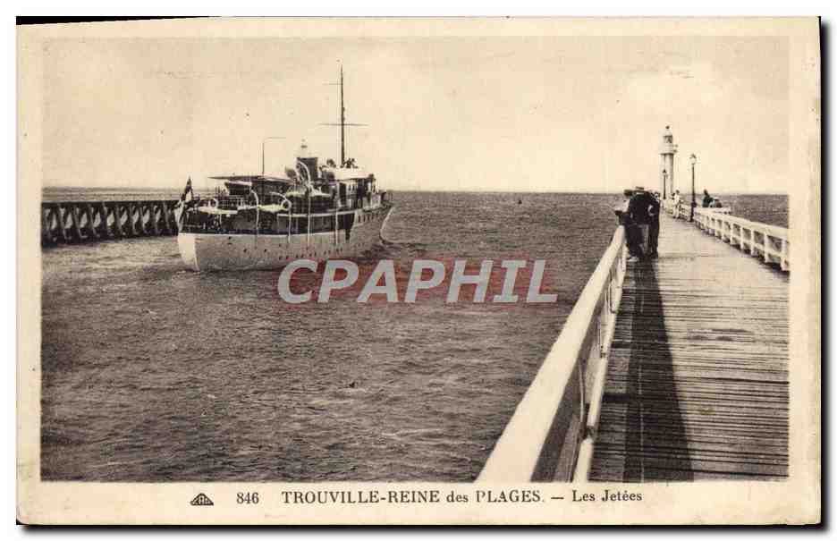 TROUVILLE-REINE des PLAGES — Les Jetées — n° 846