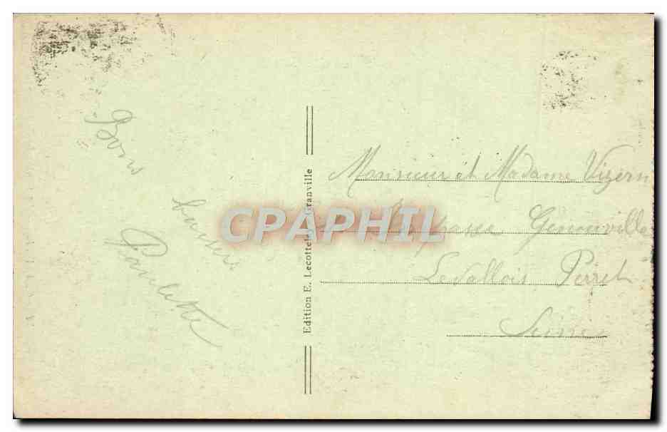 Granville — La Grotte du Cap Lihou — Édition E. Lecot, Granville, n°74 — Achterkant