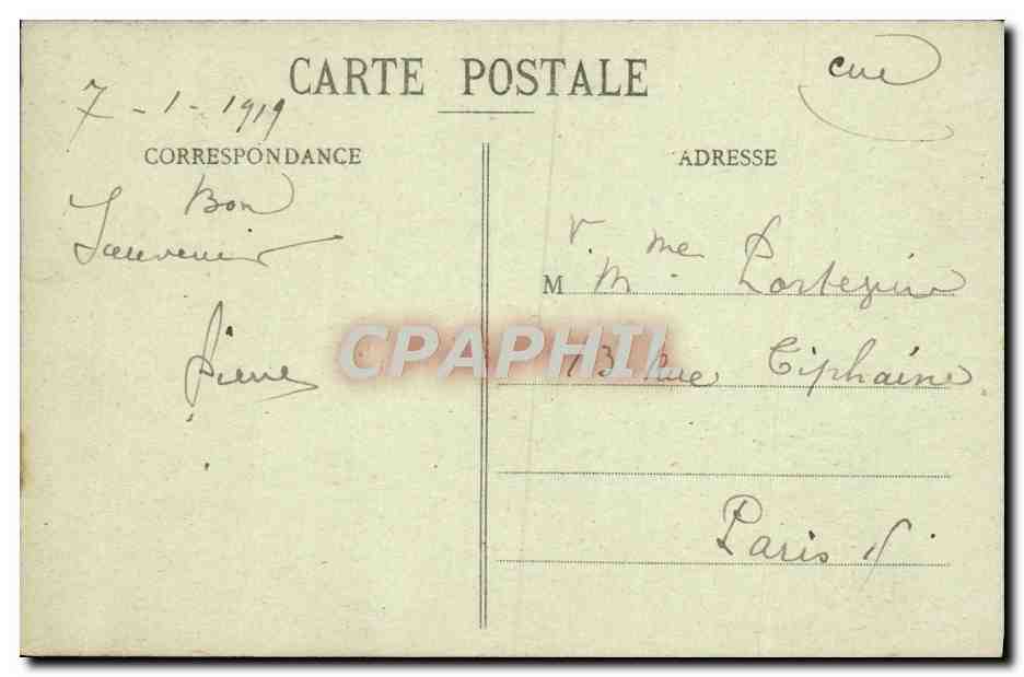 CPA Vitry Le Francois L'Eglise La Place D'Armes — Verso