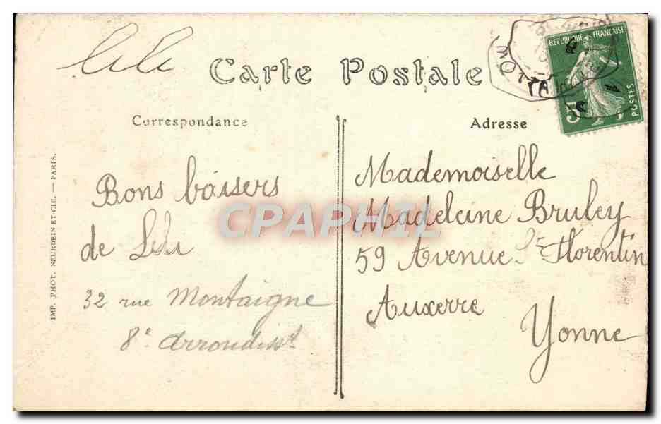 CPA Paris L'Avenue Du Bois De Boulogne — Rückseite