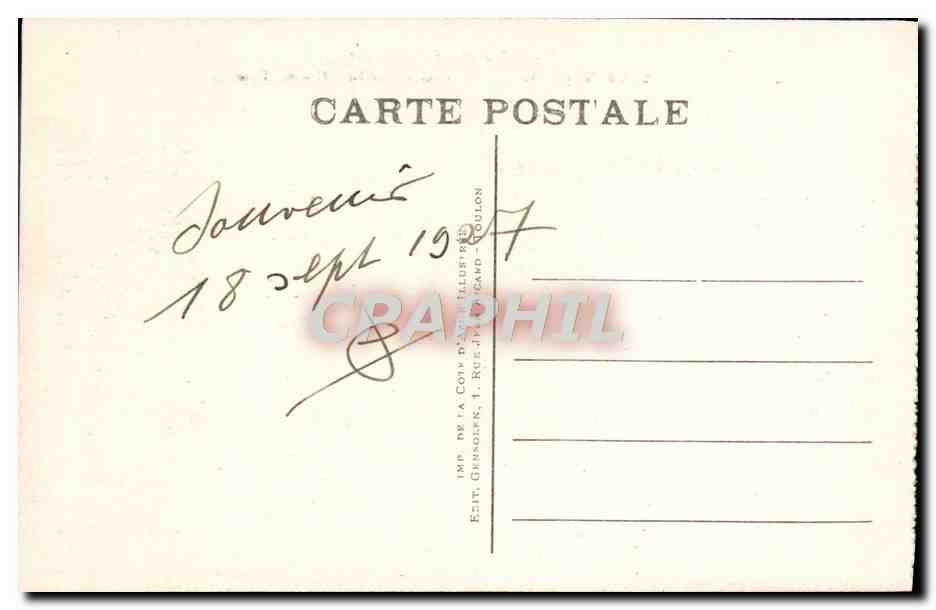 Toulon — Allgemeine Ansicht — Verlag Imp. Gensof, 1 rue Jean Jaurès — Rückseite