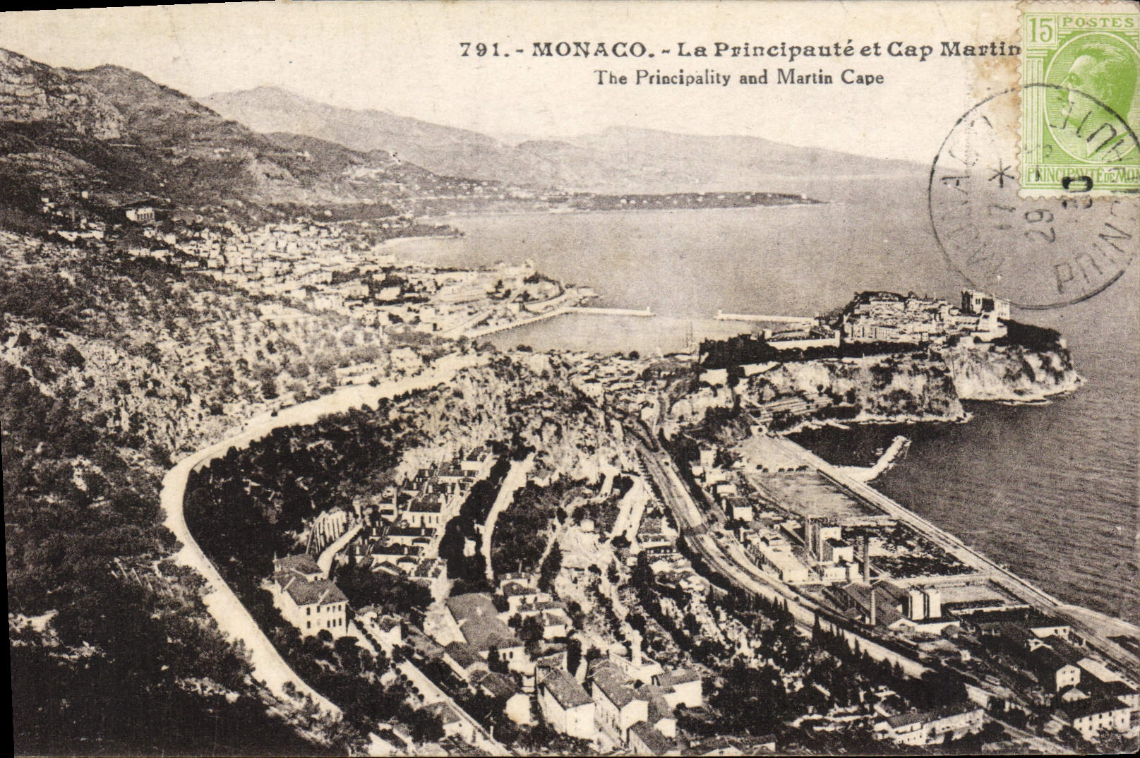 CPA Monaco La Principaute Et Cap Martin