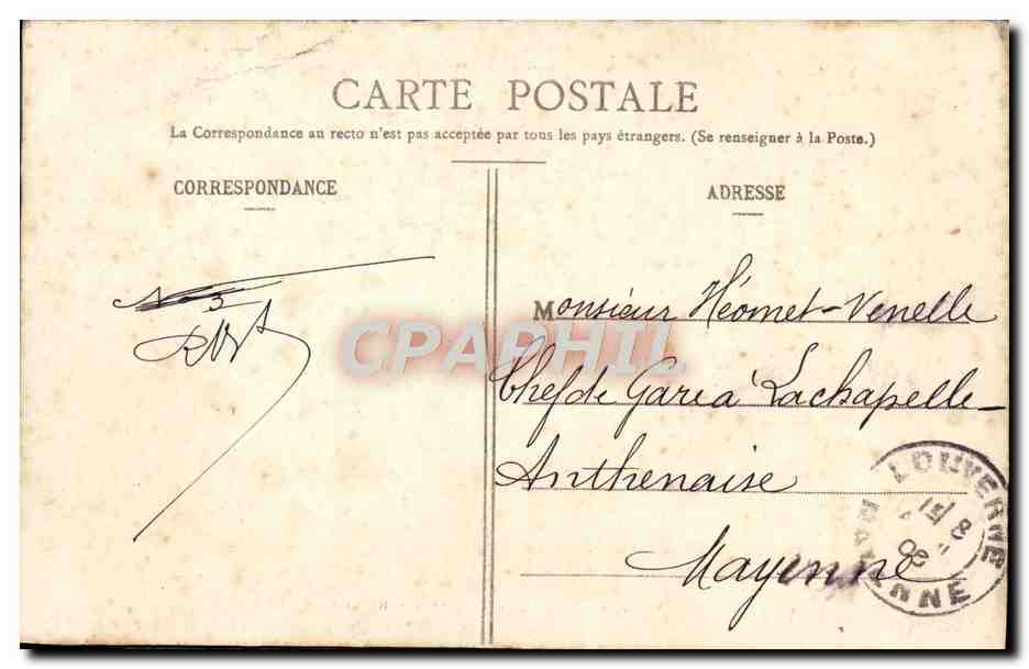 CPA Biarritz Pittoresque Vague au rocher de la Vierge  — Back