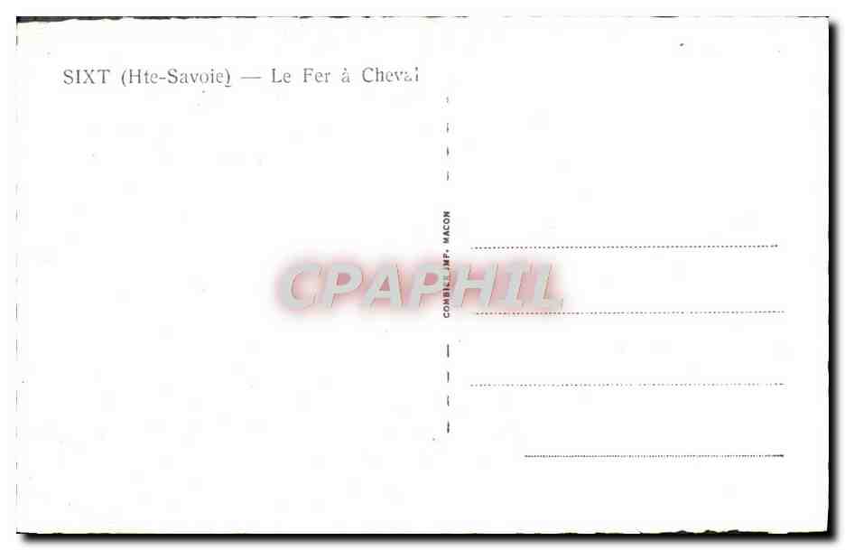 SIXT (Hte-Savoie) — Le Fer à Cheval — Combelle, Mâcon — Rückseite
