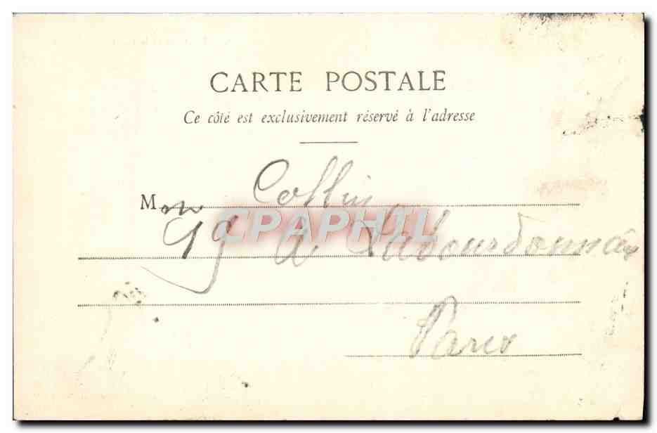 CPA Palais Du Grand Trianon Chambre de la Reine d'Angleterre Versailles — Rückseite