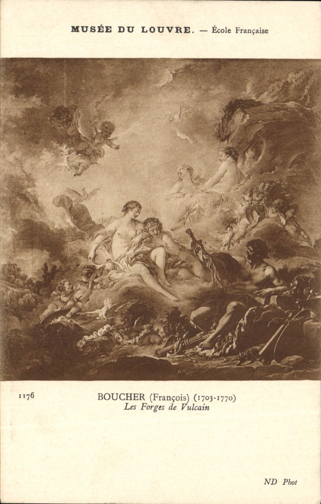 CPA Boucher Les Forges De Vulcain Paris musee du louvre 