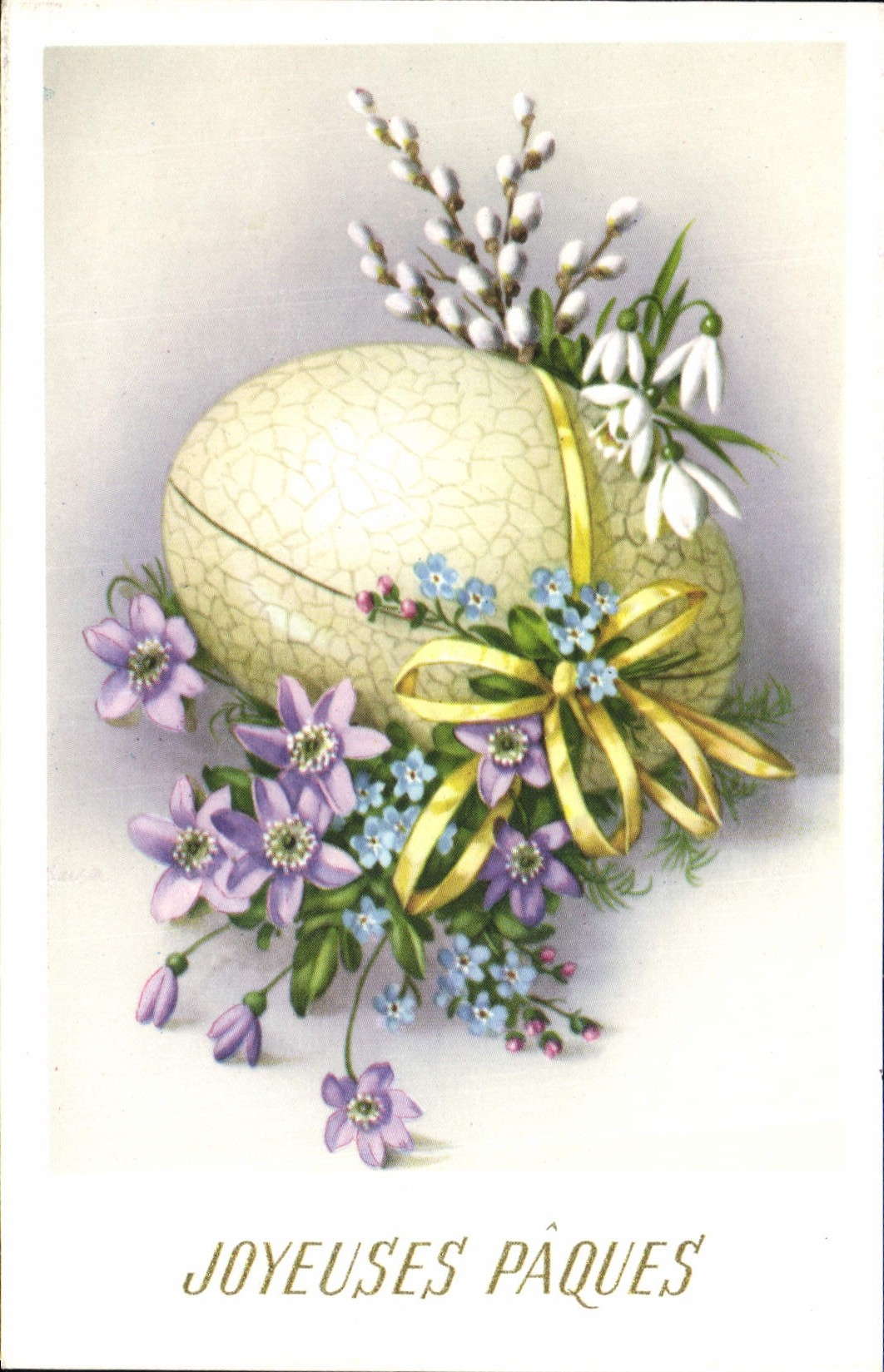 CPA Fantaisie Joyeuses Paques Oeuf