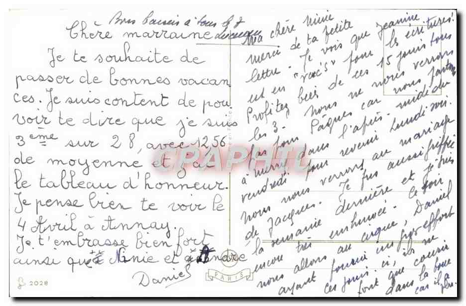 CPA Fantaisie Joyeuses Paques Oeuf — Rückseite