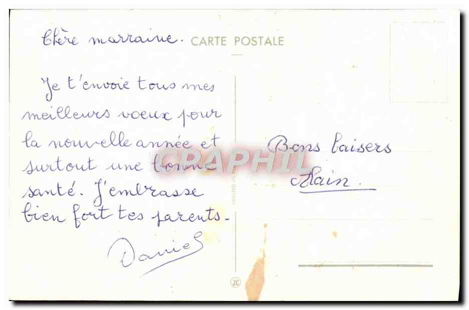 CPA Fantaisie Bonne Annee — Rückseite