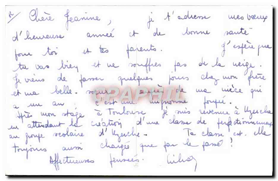 CPA Fantaisie Bonne Annee — Rückseite