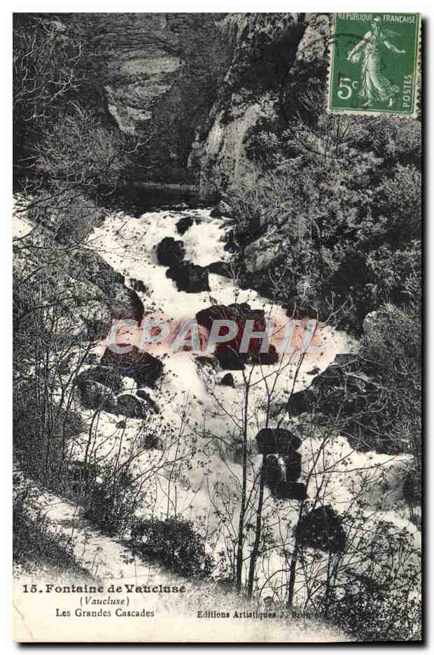 Fontaine de Vaucluse — Les Grandes Cascades — Éditions Artistiques J. Braun