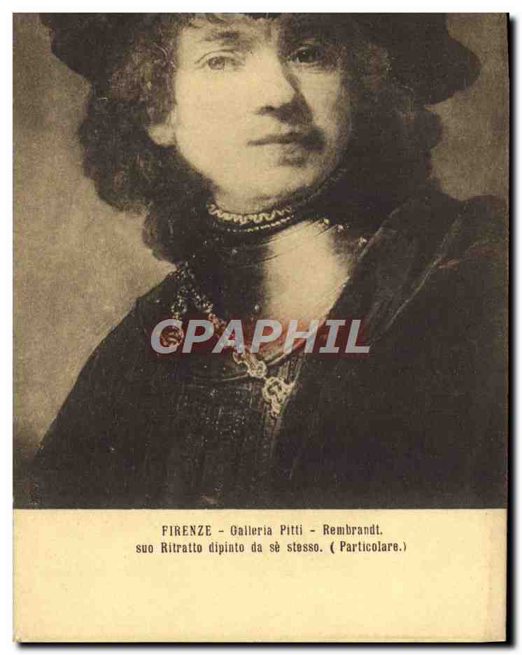 CPA Firenze Galleria Pitti Rembrandt
