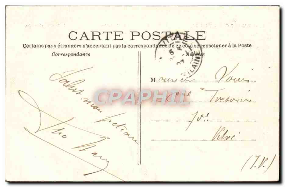 CPA Blois Perret Hotel De Ville Et Jardin — Verso