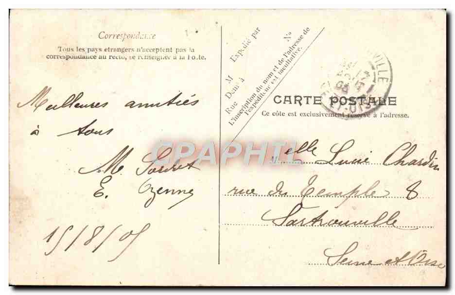 CPA Trouville La Jetee Des Anglais — Verso