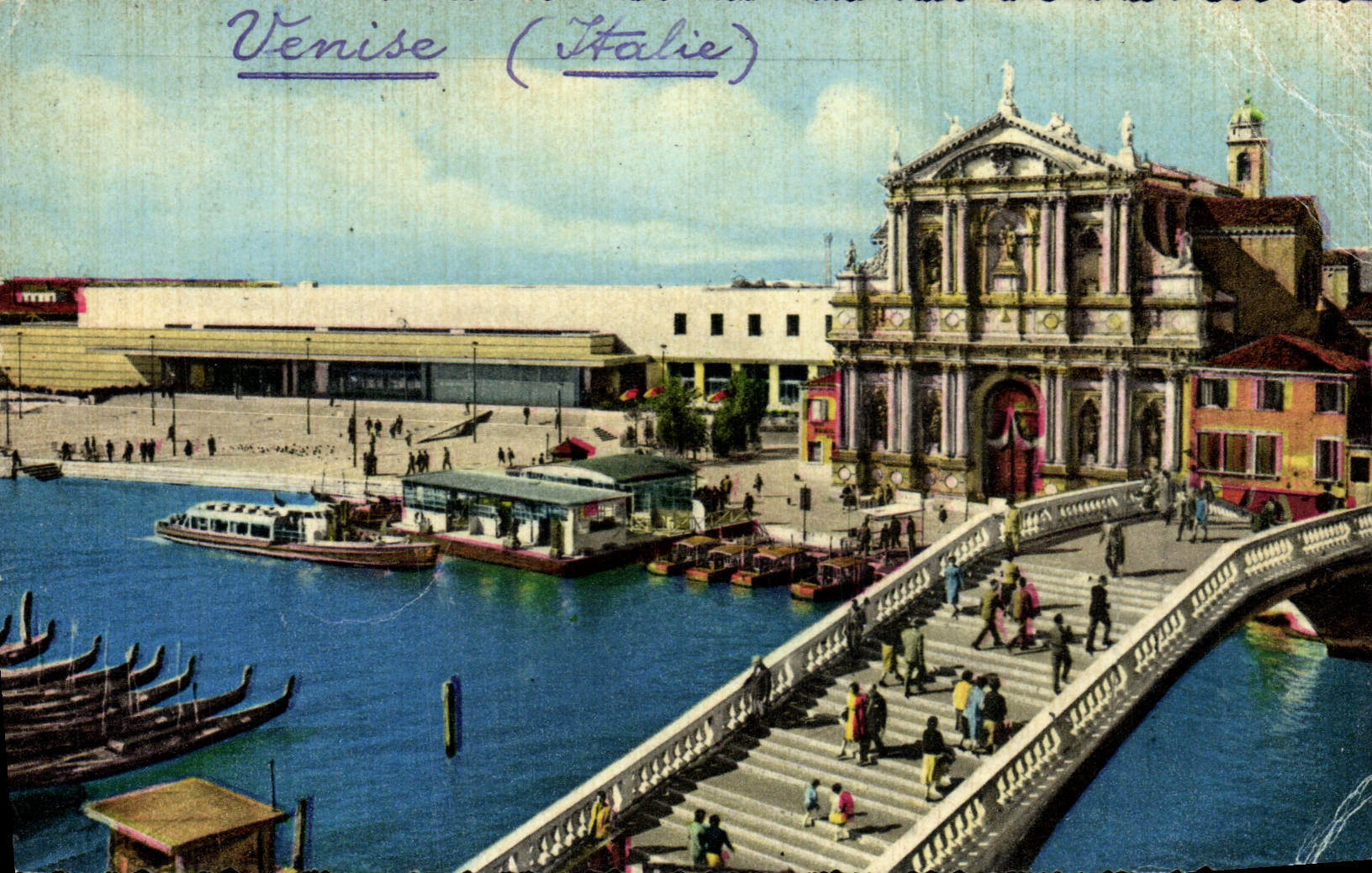 CPM Venise Eglise degli Scalzi et la gare 