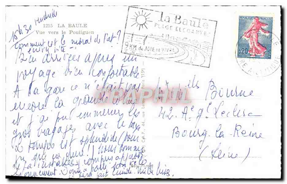 CPM La Baule Vue Vers Le Pouliguen — Verso
