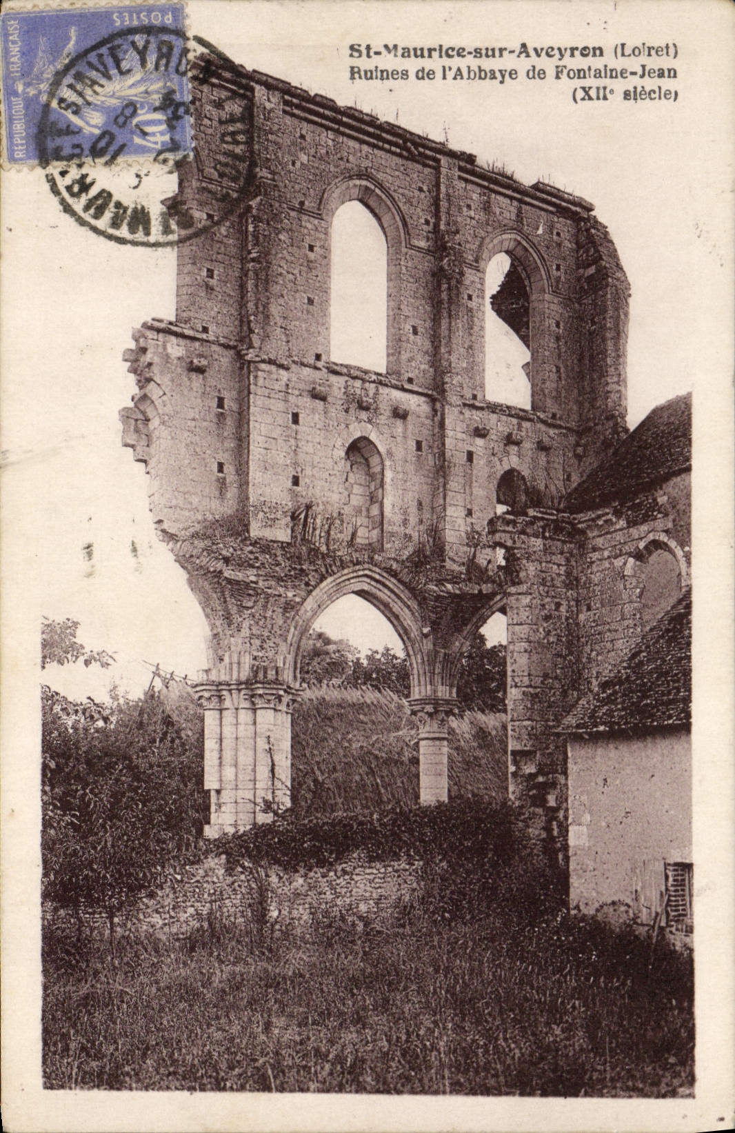 CPA St Maurice Sur Aveyron Ruines De I'Abbaye De Fontaine Jean 