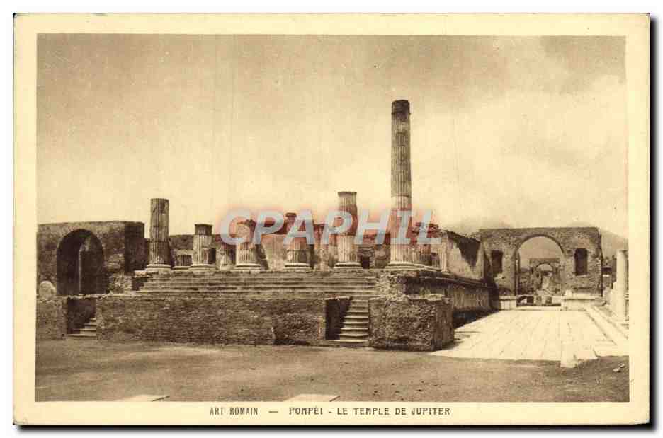CPA Art Romain Pompei Le Temple De Jupiter