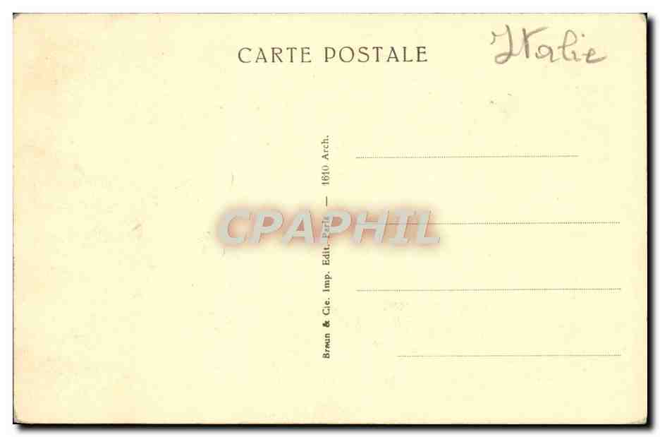 CPA Art Romain Pompei Le Temple De Jupiter — Verso