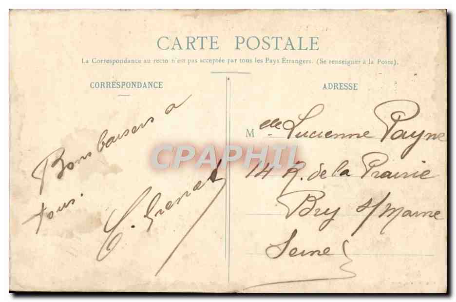 CPA Auxerre Vue Generale Prise Des Tours De La Cathedrale — Rückseite
