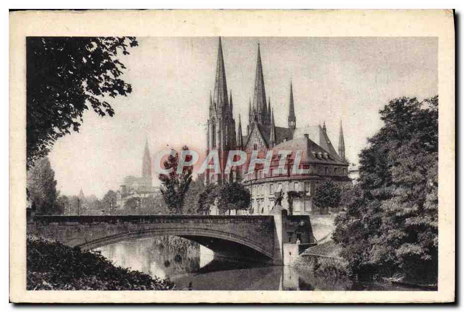 CPA Strasbourg Eglise Saint Paul Et Cathedrale