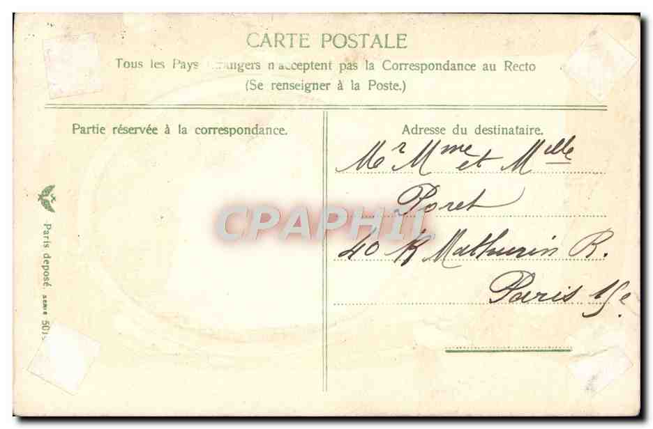 CPA Fantaisie Bonne Annee — Rückseite