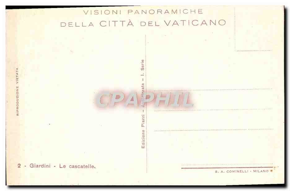 CPA Giardini Le Cascatelle Roma Vaticano — Verso