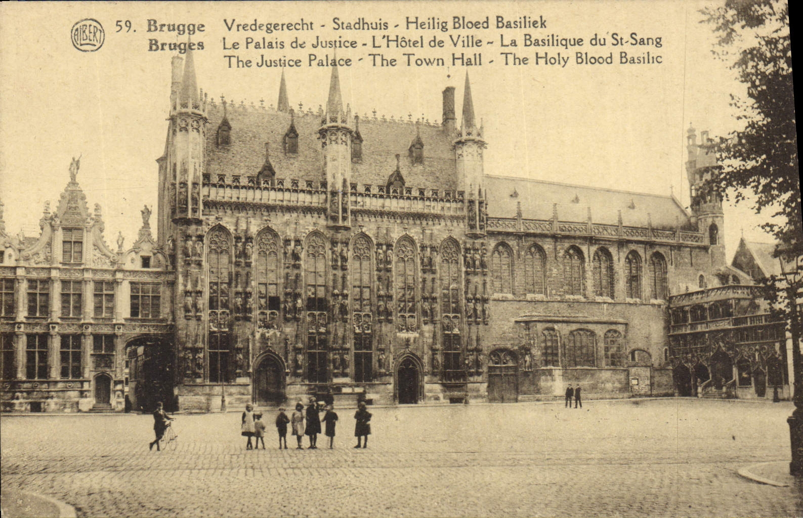Bruges - Vredegericht - Town Hall - Holy Blood Basilica - Publisher Alibert, No 59