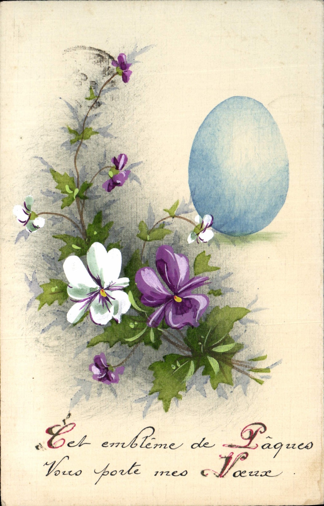 CPA Fantaisie Fleurs (peint a la main)